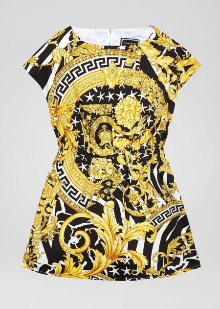 Versace Savage Barocco Print Klänning Tjej - 649132NAM